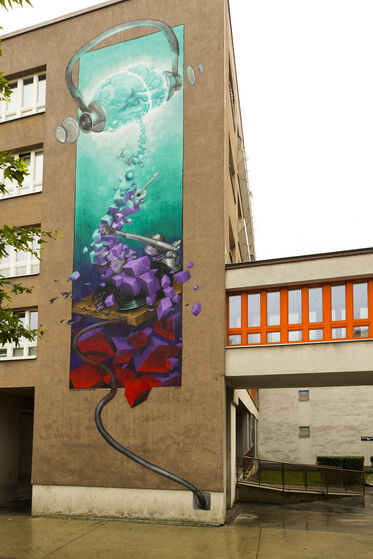 Streetart am Alfred Kubinplatz
